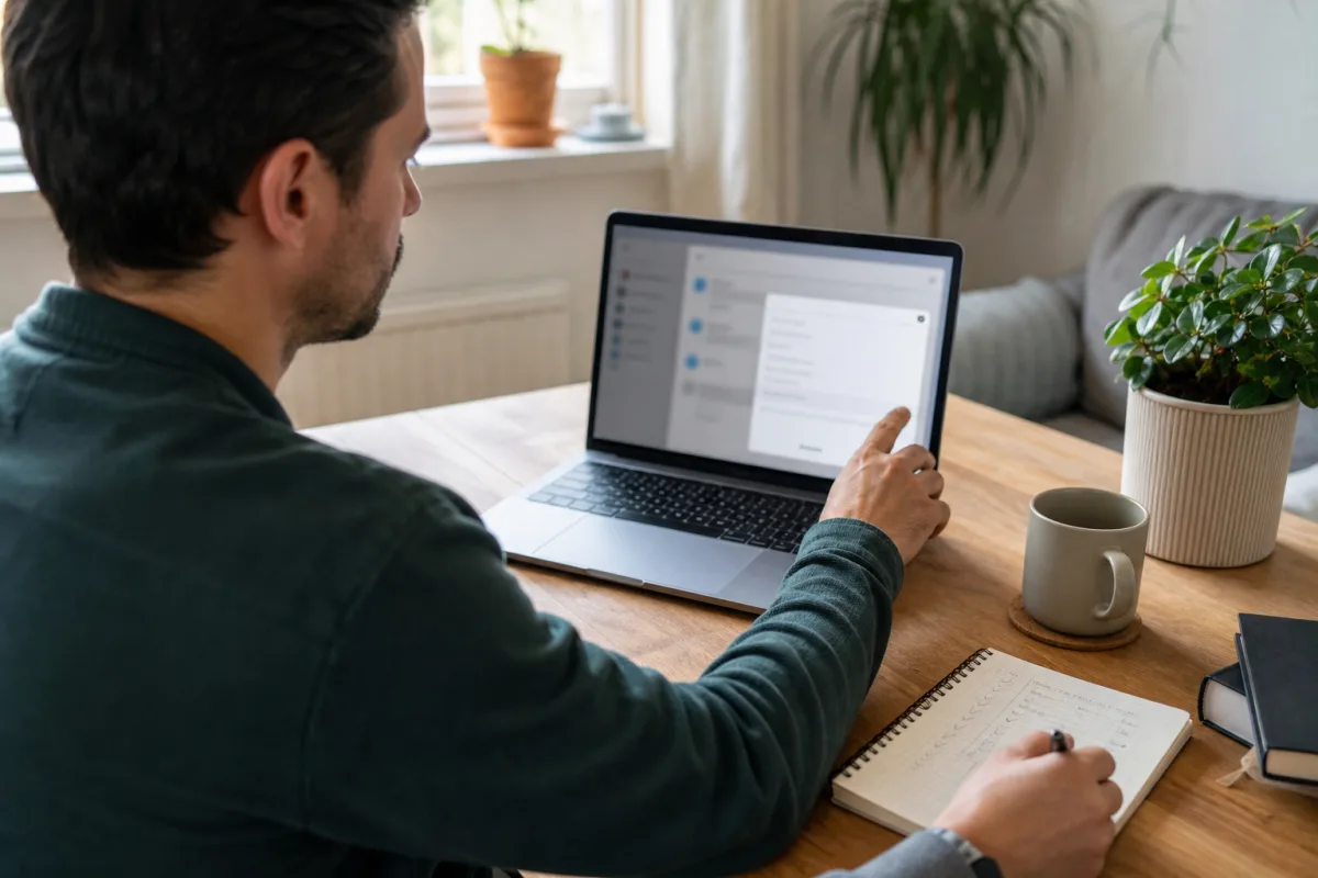 A remote worker recording completed work without staying constantly online